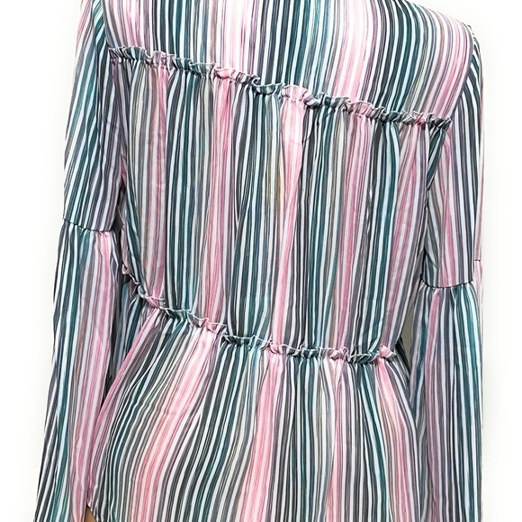 Catherine Malandrino Florrie Striped Blouse Medium - Picture 10 of 11